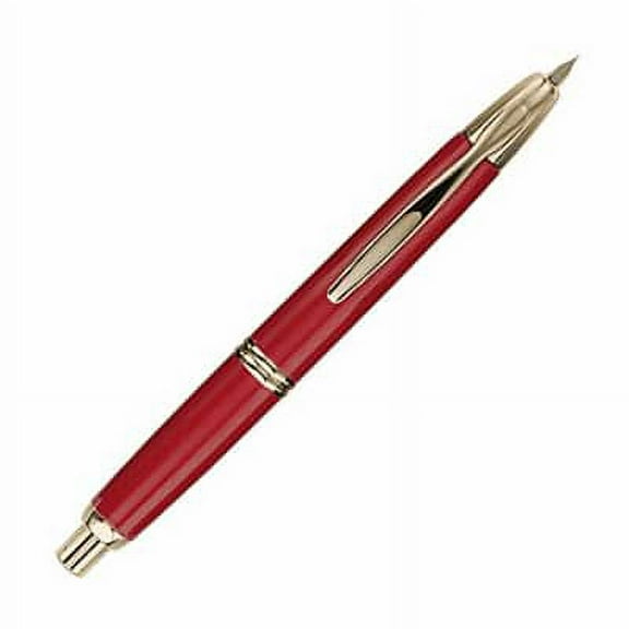 Pilot Vanishing Point Red/Gold Fountain Pen - Medium