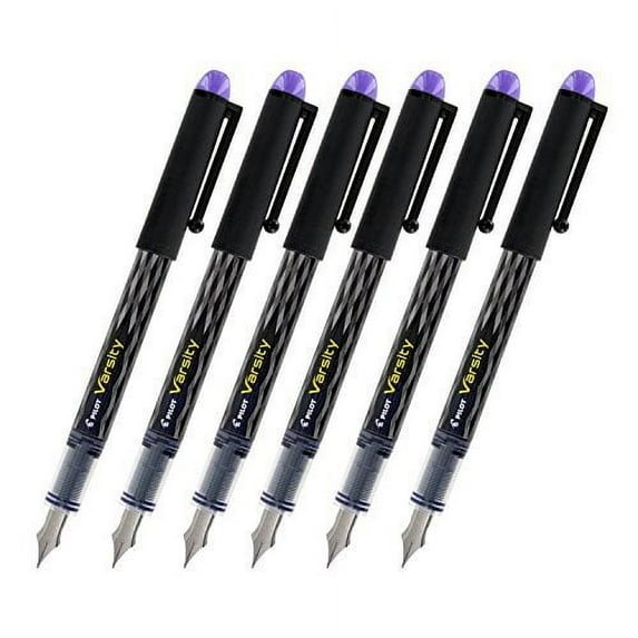Pilot Varsity Disposable Fountain Pens, Purple Ink, Medium Point, Pack of 6 Color: Purple, Model:, Office Accessories & Supply Shop