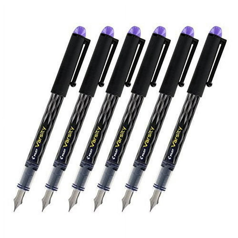 Pilot Varsity Disposable Fountain Pens, Purple Ink, Medium Point, Pack of 6  Color: Purple, Model:, Office Accessories & Supply Shop