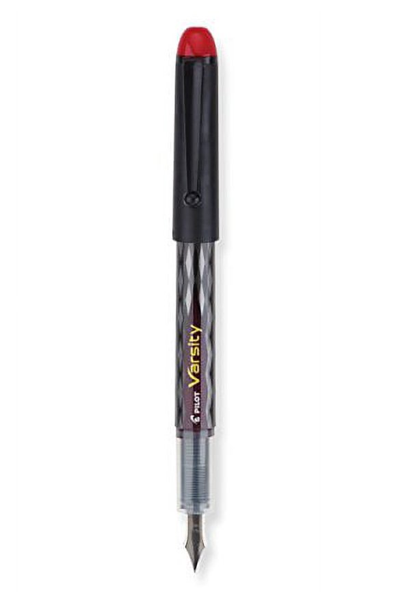 Varsity Disposable Fountain Pens, Red Ink, 6-PACK (90065)