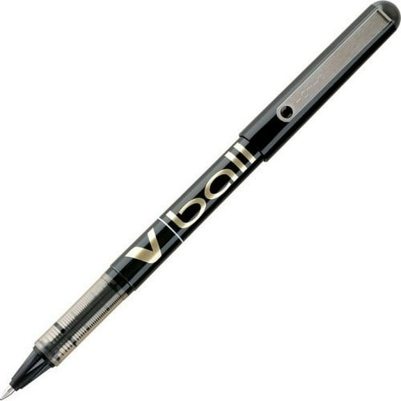 Pilot Vball Liquid Ink Pens Fine Pen Point - 0.7 mm Pen Point Size - Black - Black Barrel - 12 / Dozen