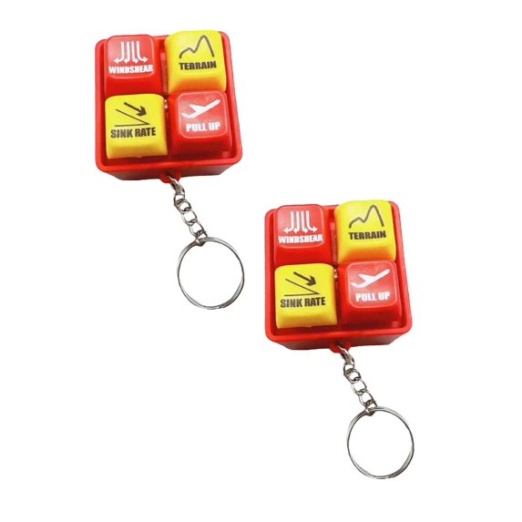 Pilot and Crew Alert Keychain, Airplane Emergency Alert Keychains, Warning Sound Simulator, Aviation Voice Simulator Keychain Plane Lovers