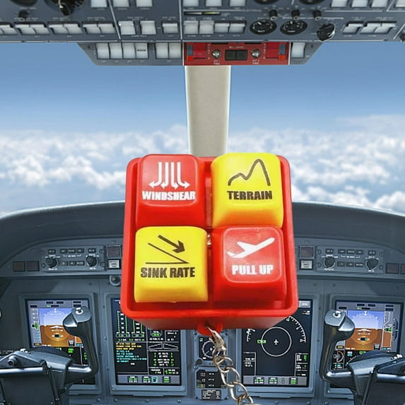 Pilot and Crew Alert Keychain, Airplane Emergency Alert Keychains, Warning Sound Simulator, Aviation Voice Simulator Keychain Plane Lovers