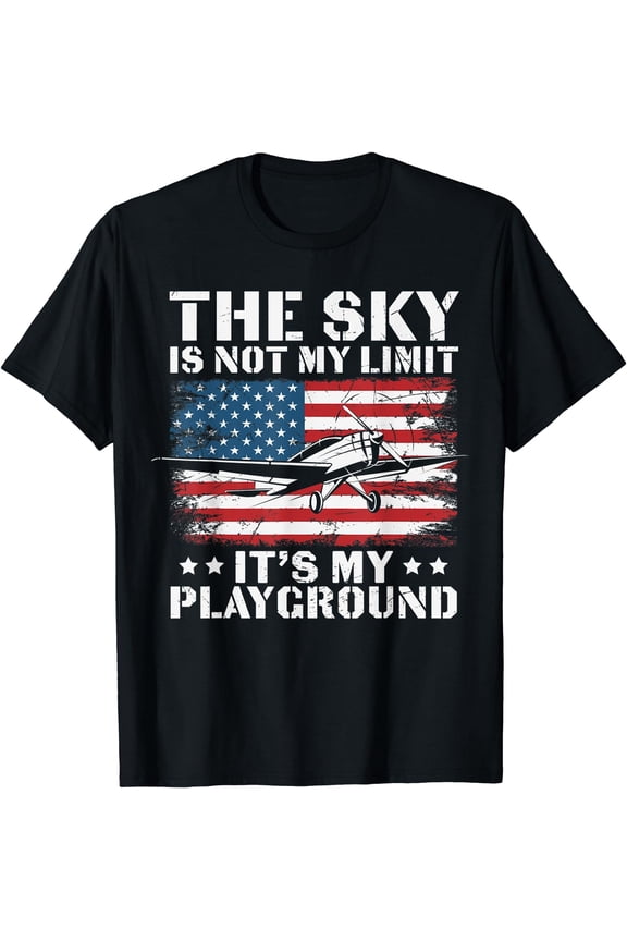 Pilot funny flying aviation T-Shirt Black Large