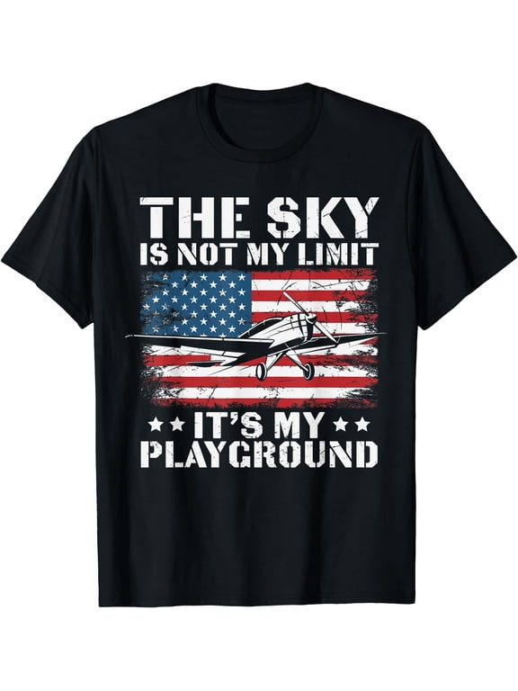 Pilot funny flying aviation T-Shirt Black Large
