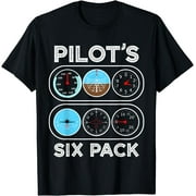 Pilot's Six Pack T-Shirt | Flight Instruments Aviation Shirt
