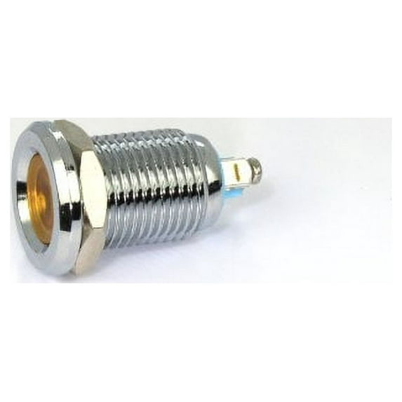 PilotLights 12 Volt DC Instrument Panel Light Indicator Light - LED, 12mm (Yellow)