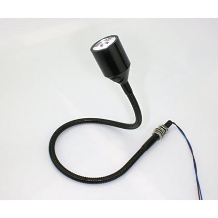 PilotLights Gooseneck Panel Light, Map Light, Post Light - White LED, 18" Length, 12VDC On/Off Switch
