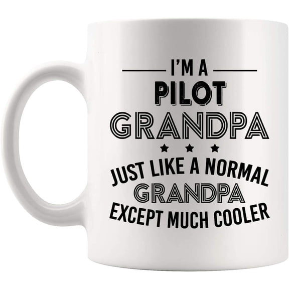 Pilots Aviation Airplane Pilot Grandpa 11Oz Mug Cup - Grandfather Fathers Day Pilot Pilotgifts for her Shirt