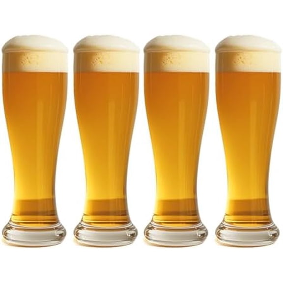 Pilsner Beer Glasses,19oz Bar Glassware,Glasses Drinking Set,Pint Glasses Set of 4, Classics Craft Beer Cups, Mugs and Beer Glasses for Home Kitchen Entertainment