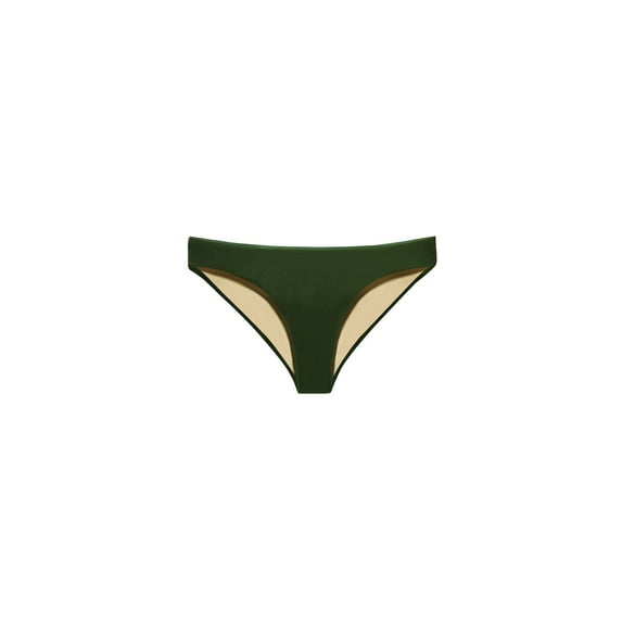 PilyQ Envy Basic Ruched Full Bottom ENV-211F Green / Large
