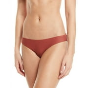 PilyQ HENNA Ruched Bikini Swim Bottom, US Small