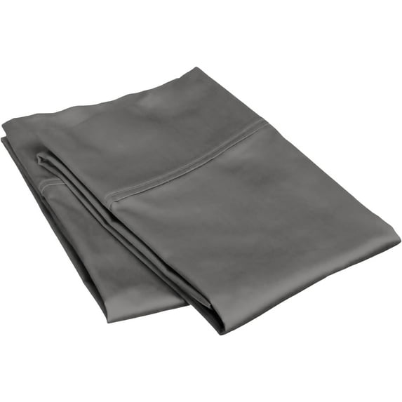 Pima Cotton 100% Soft & Durable, Available in 600-TC Luxury Pillow Covers, Luxurious Pima Cotton Pillowcase Set – Soft & Durable, Queen (20"x30") Size Pillows (Solid, Gray)