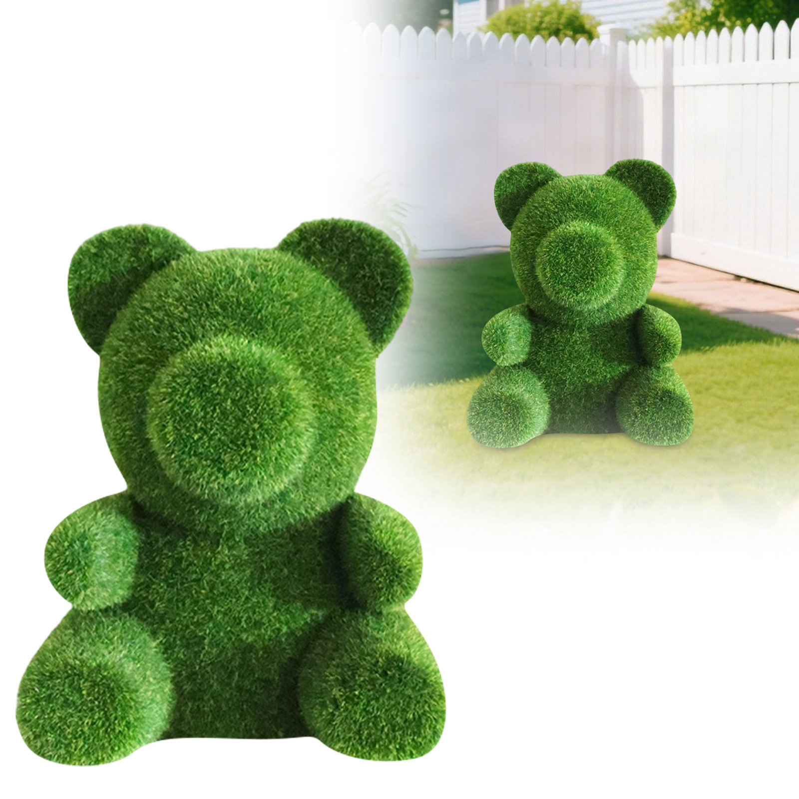 Pimea Large Outdoor Panda Garden Statues 11.81x9.06" For Patio And Classic Animal Sculpture Art For Yard Ornament
