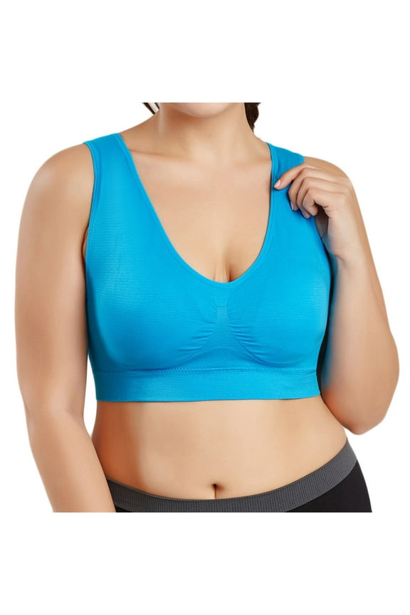 Bras for Women Full Figure Bras Sports Bras for Women Comfort Lightly Lined Plus Size Seamless Underwear Ladies Gym Yoga Full Coverage Breathable Thin Bras