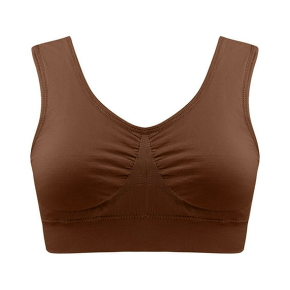 Pimelu Sports Bras for Women Bras for Women Plus Size Comfort Stretchy Push up Bralettes Underwear Ladies Girls Yoga Workout Seamless Compression Bras