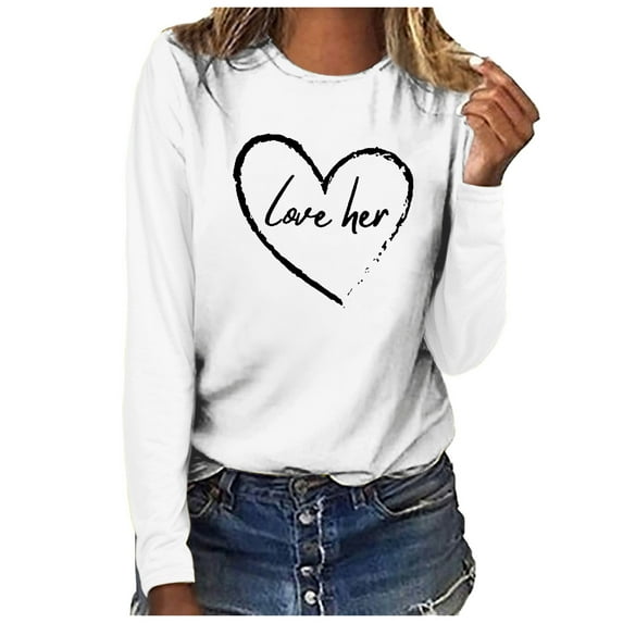 Pimelu Valentines Day Shirts for Women,Women's Tees Shirts,Cute Sport Vintage Oversized Sweatshirt for Women Plus Size Round Neck Long-Sleeve Pullover Women Tees Heart Paws Print Lightweight Pullover
