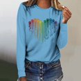 thumbnail image 1 of Pimelu Valentines Day Shirts Women Womens Valentines Day Tops Fashion Tie Dye Dog Paws Heart Print Pullover Sweatshirts Spring Ladies Crewneck Long Sleeve Tee Shirts, 1 of 5