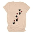 thumbnail image 1 of Pimelu Valentines Shirts for Women Womens Shirts Womens Tops Dressy Casual Valentines Day Fashion Heart Dog Paw Graphics Print Tshirt Ladies Short Sleeve Plus Size Blouses, 1 of 3