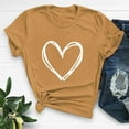 thumbnail image 1 of Pimelu Valentines Shirts for Women Womens Tops Dressy Casual Heart Shirts for Women Valentines Day Fashion Heart Print Loose Tees Ladies Breathable Crewneck Short Sleeve Summer Blouses, 1 of 6