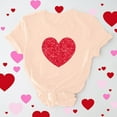 thumbnail image 1 of Pimelu Valentines Shirts for Women Womens Tops Dressy Casual Summer Tops for Women Valentines Day Shirts Fashion Heart Print Tshirts Ladies Plus Size Short Sleeve Round Neck Blouses, 1 of 6