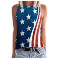 thumbnail image 1 of Pimfylm 2024 American Flag Tank Top Women 4th of July Patriotic Shirt Graphic USA Tanks Sleeveless T Shirts(Blue,XXL), 1 of 4