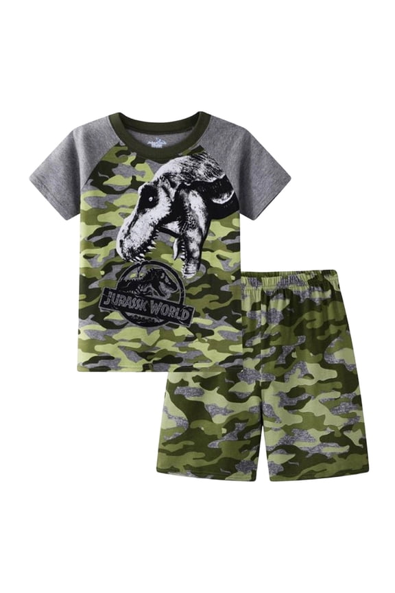 2Pcs Baby Boy Summer Clothes Size 5T 6T Dinosaur Toddler Boy Summer Clothes Outfits Kids Short Sleeve Shirt Shorts Set 2 7 Years Size for 5-6 Years,Camouflage