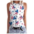 thumbnail image 1 of Pimfylm American Flag Tank Tops for Women Summer Sleeveless Shirts Casual Independence Day Tees(Beige,L), 1 of 4
