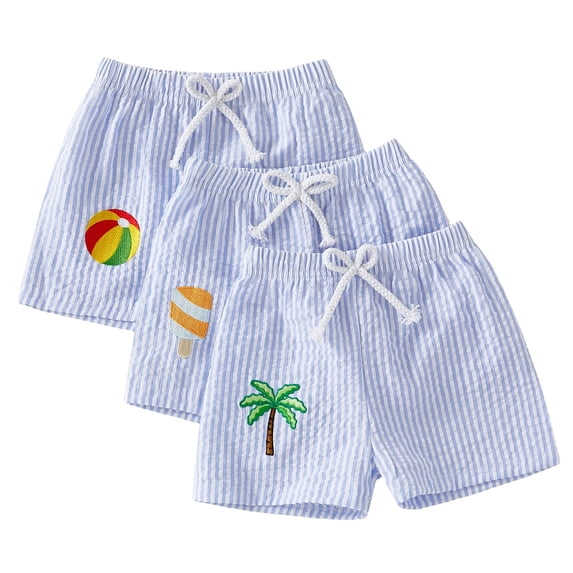 Pimfylm Baby Boy Shorts Shorts for Toddler Boy Pull On Short Elastic Waistband Boys Summer Active Shorts with Pockets Clothes Blue,Size for 3-4 Years