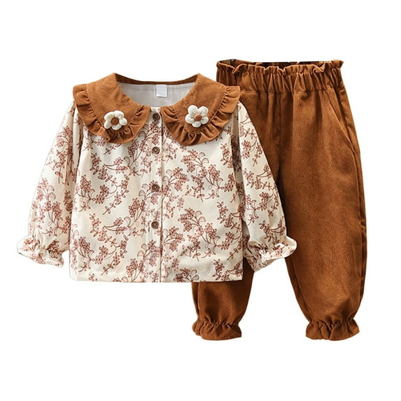 Pimfylm Baby Girl Clothes Fall Winter Outfits,Girls Long Sleeved Trousers Suit Comfortable Soft Fashion Cartoon Cute Girls Sweater Suit