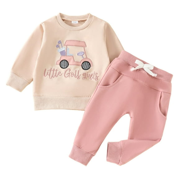 Pimfylm Baby Girl Clothes Fall Winter Outfits,Toddler Baby Girls Autumn Pants Outfits Sets 6 12 18 24 Months 2T 3T Strawberry Embroidery Long Sleeve Tops Striped Pants Clothes Set