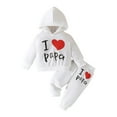 thumbnail image 1 of Pimfylm Baby Girl Clothes Fall Winter Outfits,Toddler Girl's 2Pcs Clothing Sets Long Sleeve Hoodie Sweatshirt Pants Set With Pockets Fall Winter Clothes, 1 of 3