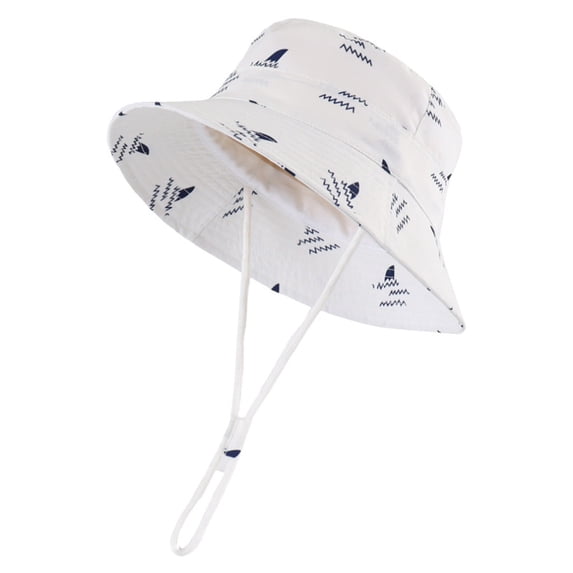 Pimfylm Baby Girl Sun Hat Boys Baseball Hat UPF 50+ Baby Sun Hat - Wide Brim Beach Bucket Hats for Infant Girls Outdoor Summer Hat for Newborn to Toddler Size for 2-4 Years,White