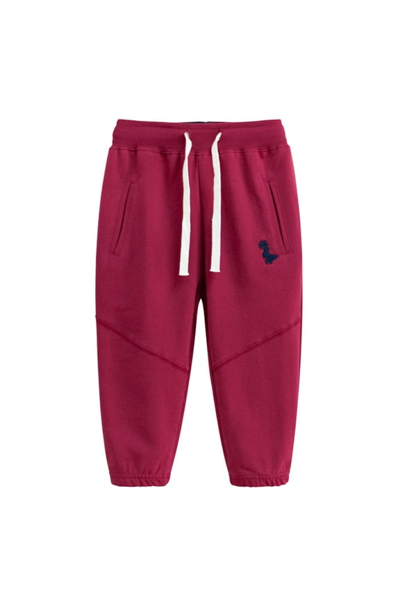 Big Boy Baggy Pants Joggers for Boys & Girls, Soft Toddler Sweatpants, Baby Boys Pants, Elastic Waistband Red,Size for 12-18 Months