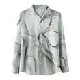 thumbnail image 1 of Pimfylm Black Blouses For Men Mens Banded Collar Dress Shirts Long Sleeve Button Down Mandarin Collar Shirt Solid Stretch Shirt with Pocket White 4X-Large, 1 of 5