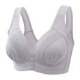 thumbnail image 1 of Pimfylm Bras for seniors Women, 2024 Comfortable Bralette for Elderly Convenient Front Close Button Bras(Purple,42), 1 of 5