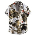 thumbnail image 1 of Pimfylm Button Down Shirts For Men Men's Short Sleeve Tee Dark Gray M, 1 of 4