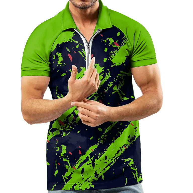 Pimfylm Cotton Polo Shirts For Men Men's Advantage Performance Short Sleeve  Polo Shirt Green X-Large