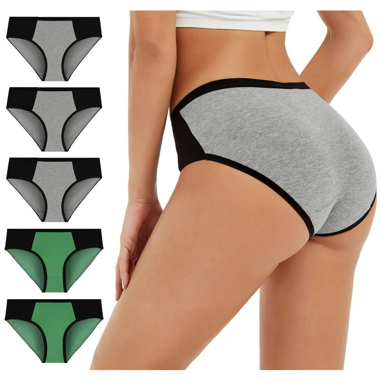 Pimfylm Cotton Thongs Women's Hi Cut Brief Underwear - Full Coverage  Seamless Stretch Comfort Multicolor XX-Large 