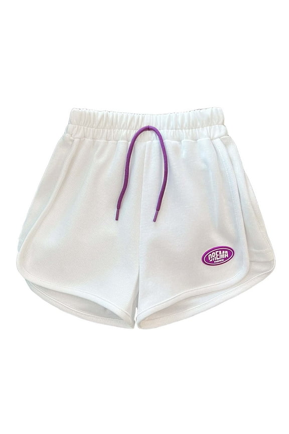 Girls Shorts Girls Crossover Shorts Butterfly Flowy Cheer Flutter Dance Skort Skirt Athletic Running Kids White,Size for 5-6 Years