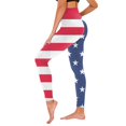 thumbnail image 1 of Pimfylm High Waist Yoga Pants for Women Sports Casual Flags Print Yoga Full Length Leggings Fashion Ladies Slim Fit Straight 4th of July(Blue,XL), 1 of 4