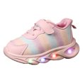 thumbnail image 1 of Pimfylm Light Up Athletic Shoes Boys Toddler Girls Led Shoes Kids Light Up Sneakers Pink,Size for US 6, 1 of 6