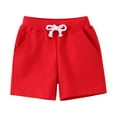 thumbnail image 1 of Pimfylm Little Girl Bloomer Shorts Girls Athletic Shorts Running Workout Track with Liner Zip Pocket Lightweight Gym Sports for Kids Red,Size for 2-3 Years, 1 of 7