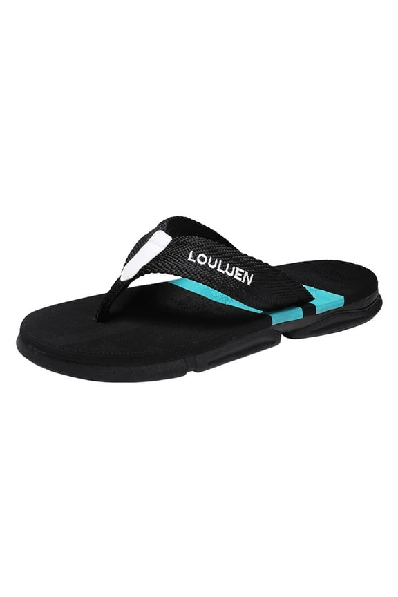 Men House Slippers Mens Sport Sandals Closed Toe Outdoor Fisherman Shoes Leather Summer Beach Loafters Breathable Anti-Slip Mint Green 6.5