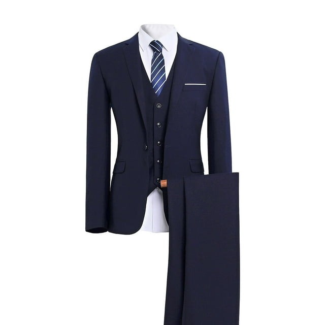 Pimfylm Men'S Blazers Slim Fit Business Mens Blazer Jackets Navy XL ...