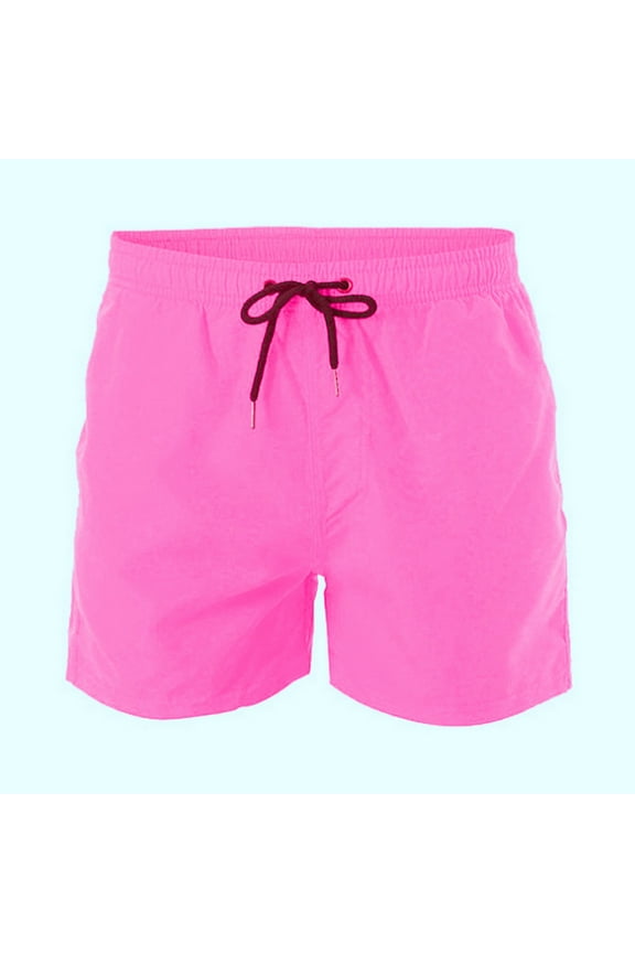 Men'S Underwear Briefs Mens Swim Trunks with Compression Liner Quick Dry Bathing Suits with Pockets Swim Shorts Hot Pink Large