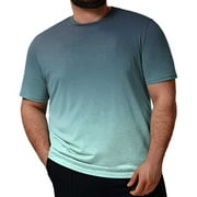 Pimfylm Mens Big and Tall T Shirts Men's Comfort Cotton Short Sleeve T-Shirt Blue 6X-Large