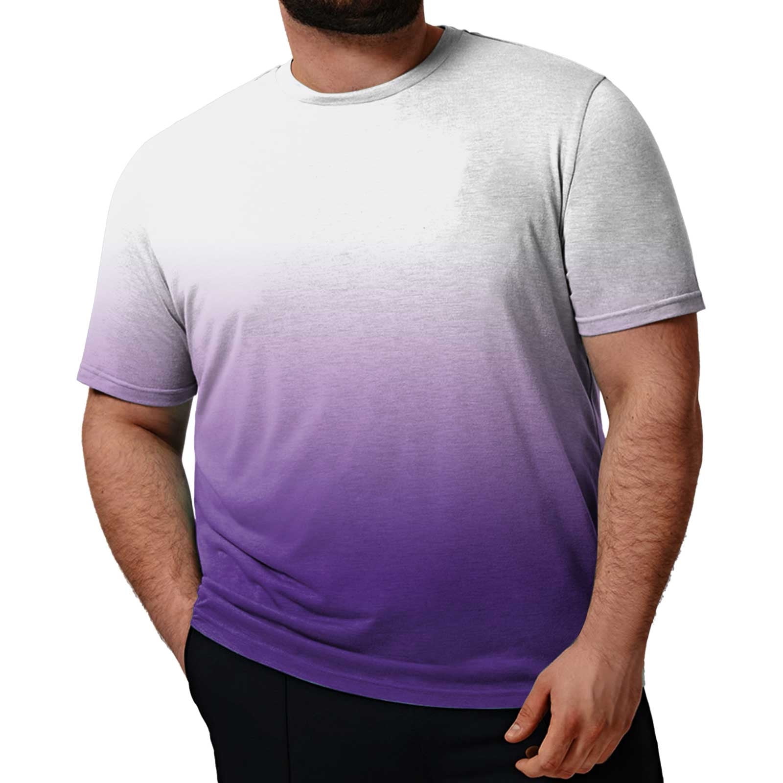 Big&Tall Men's 3D Printed Lapel Half Button Pullover Athleisure Short  Sleeve T-Shirt Casual Men'S Undershirts,Yellow,5XL 
