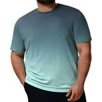 Pimfylm Mens T Shirts Casual Mens Big and Tall T Shirts Men's Comfort Cotton Short Sleeve T-Shirt Tee Blue 5X-Large