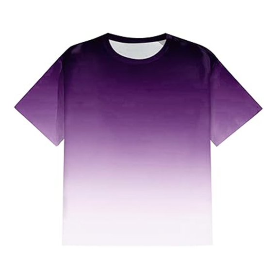 Pimfylm Plus Size Men Summer T-Shirt Big and Tall Short Sleeve Lightweight Tees(Purple,6XL)